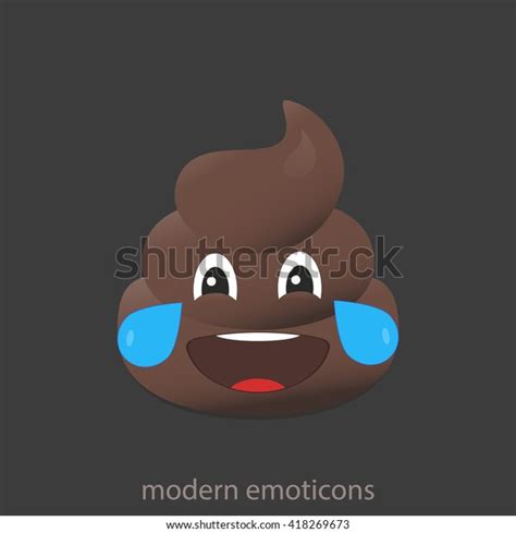 Laughing Poo Icon Shit Emoticons Poop Stock Vector Royalty Free