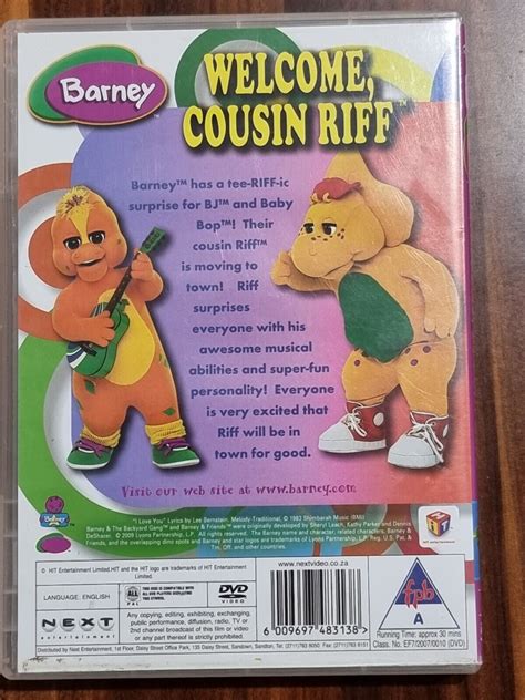 Barney Welcome Cousin Riff Dvd All Regions Pal Ebay