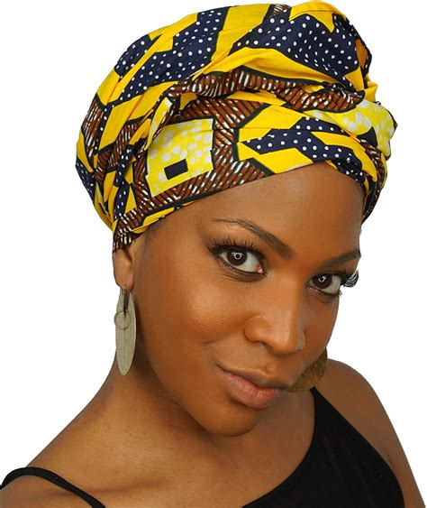 The Urban Turbanista Head Wrap African Wax Print Headwrap Scarf