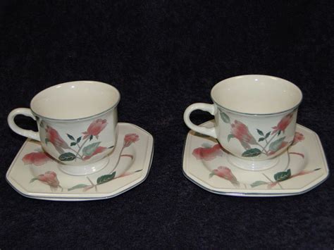 Up for sale i have very nice 10 1/4 mikasa continental plates. TWO Mikasa Silk Flowers Tea Cup Saucer Set - MINT! | Tea ...
