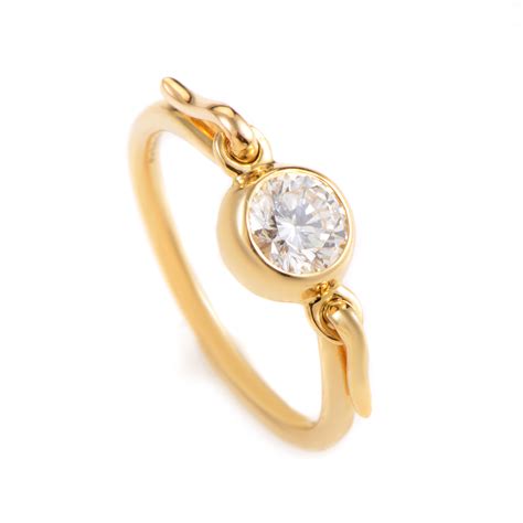 Comes with tiffany blue box and suede pouch. Estate Tiffany & Co. Elsa Peretti 18K Yellow Gold Diamond ...