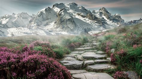 Download Wallpaper Surreal Mountain Landscape 3840x2160