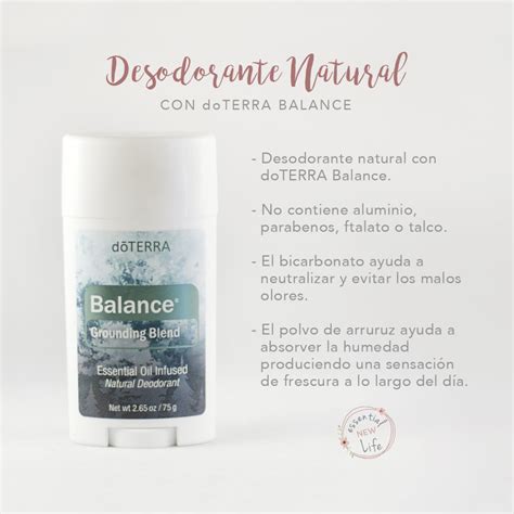 Desodorante Natural Con Doterra Balance Essential New Life En Enpañol