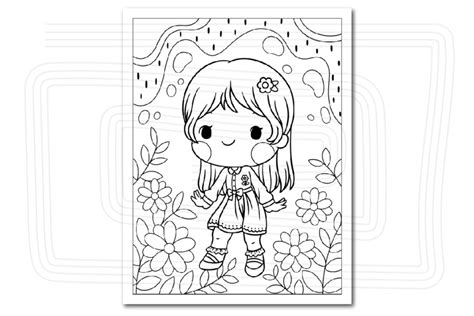Cute Girls Vol4 Coloring Pages Crella