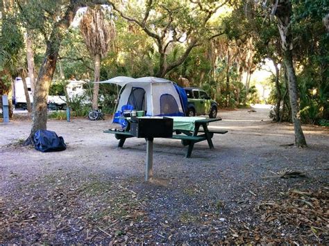 Camp Waterfront At Fort De Soto Park Campground In Florida