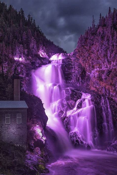 Rainwater Waterfall Shades Of Purple