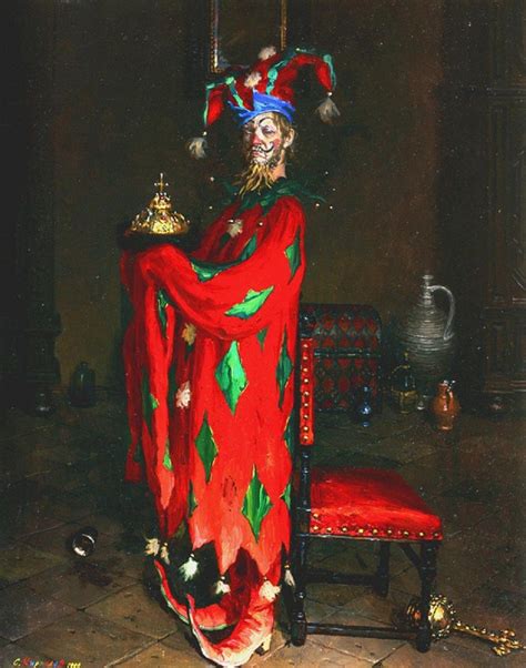 Sergei Kirillov A Jester With The Crown Of Monomakh 1999 Medieval