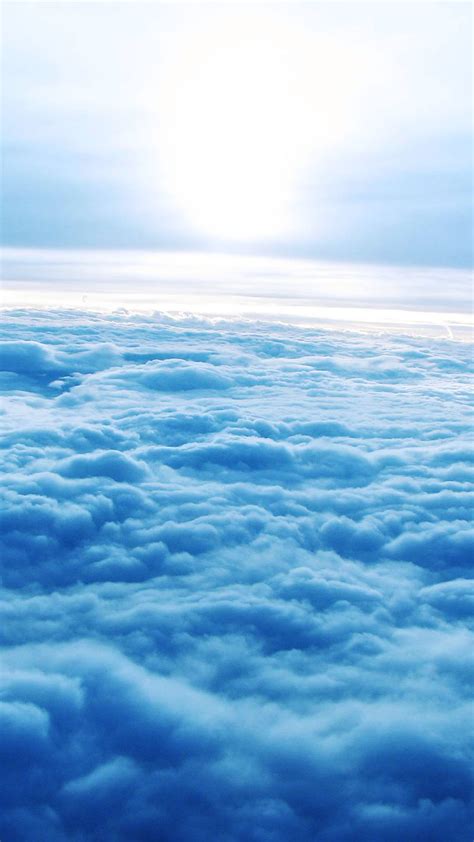 Soft Blue Clouds Aerial Android Wallpaper Free Download