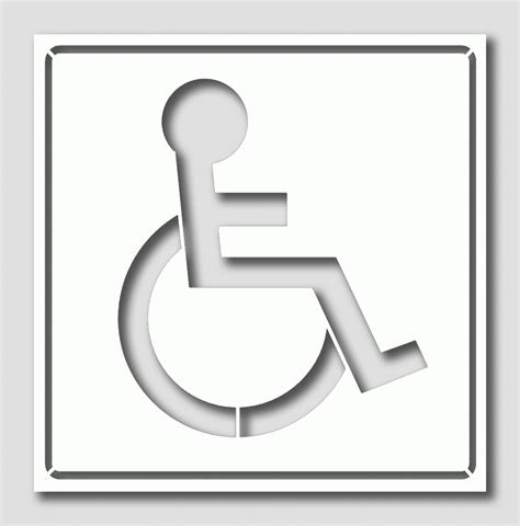 Handicapped Wheelchair Sign Stencil Sp Stencils