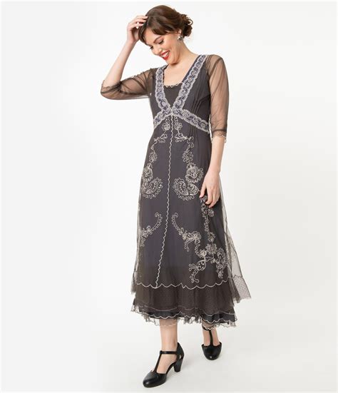 1920s Day Dresses Tea Dresses Mature Dresses With Sleeves