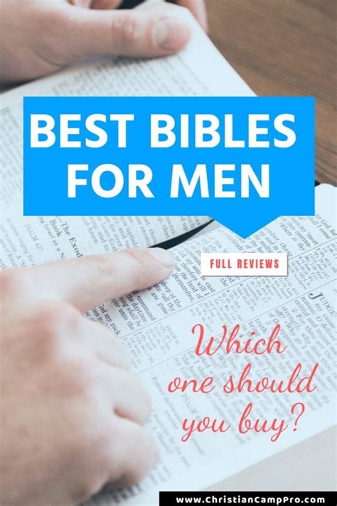 7 Best Bibles For Men Detailed Reviews Christian Camp Pro