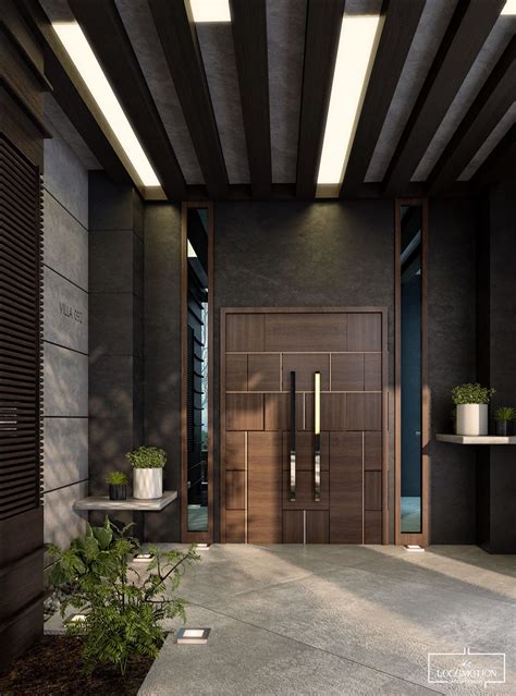 Discover our selection of the most modern villas and chalets at villanovo, for an book your villa without having to worry about covid 19. modern villa entrance on Behance (With images) | Modern ...