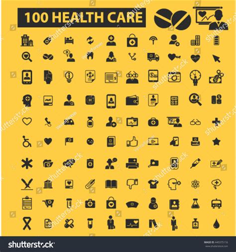 Health Care Icons Stock Vector Royalty Free 440375116 Shutterstock