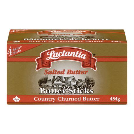 Read the nutritional info or do some research to find out the exact content of your favorite. Lactantia® Country Churned Salted Butter Sticks | Walmart ...