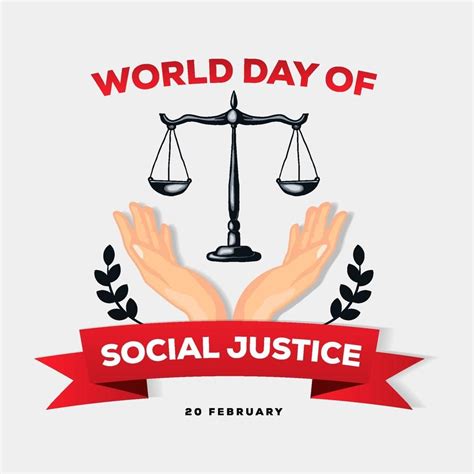 World Day Of Social Justice Design Vector Illustration 20 February
