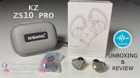 kz zs10 pro gold edition inears kz unboxing y review lombia los mejores