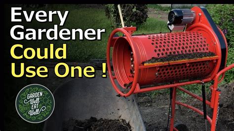 Soil Screener Using A Rotating Compost Sifter In Your Garden To Get