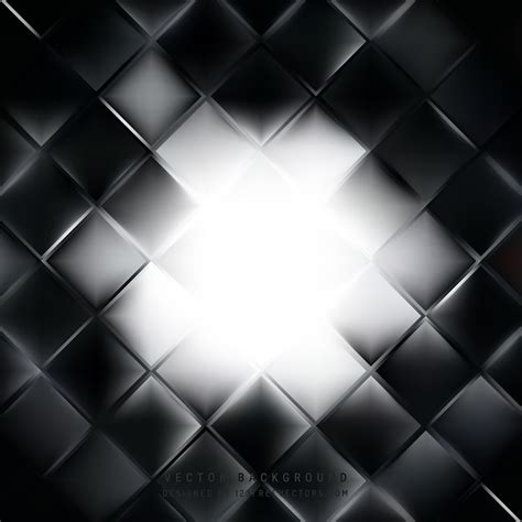 Abstract Black And White Square Background Design