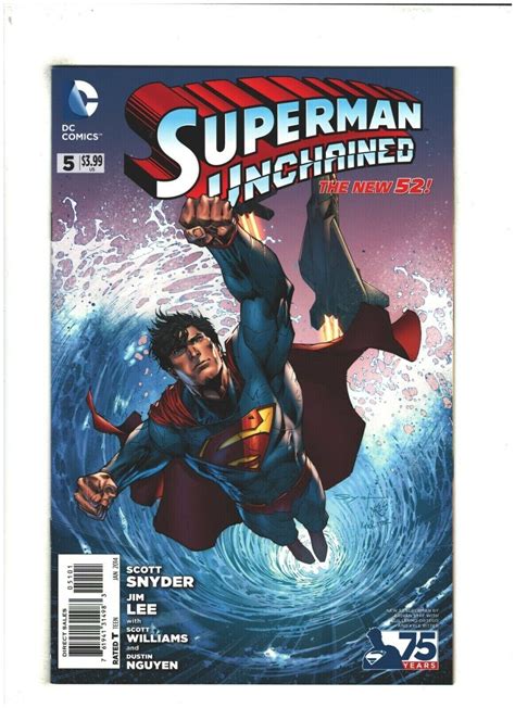 Superman Unchained 5 Dc Comics 2014 Jim Lee 75th Anniversary Variant