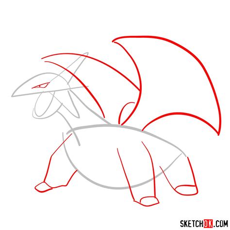 How To Draw Salamence Step By Step Pokémon Drawing Tutorial