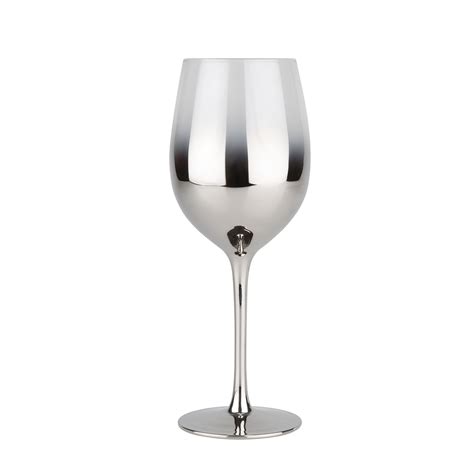 Small Wine Glass With Silver Fade
