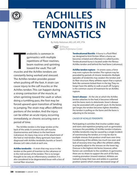 PDF ACHILLES TENDONITIS IN GYMNASTICS TAchilles Tendon And Behind The Heel Bone Calcaneus