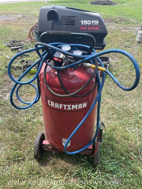 Craftsman Air Compressor 150 Psi Max Kaufman Realty And Auctions Of Wv