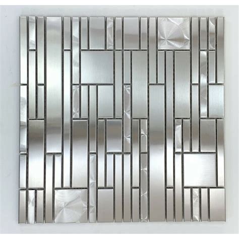 Luxsurface Random Sized Metal Mosaic Tile In Silver And Reviews Wayfair