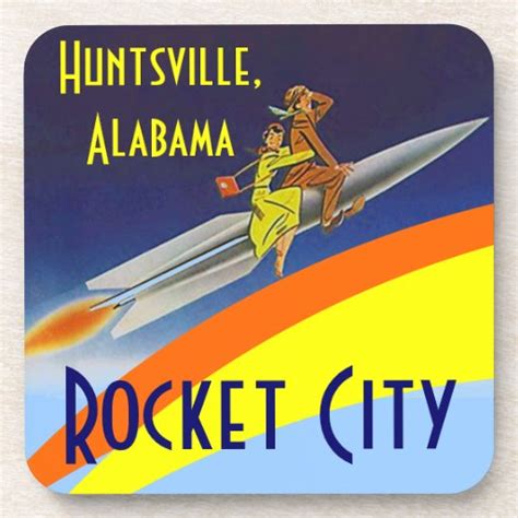 Coaster Vintage Rocket City Huntsville Alabama Al Zazzle