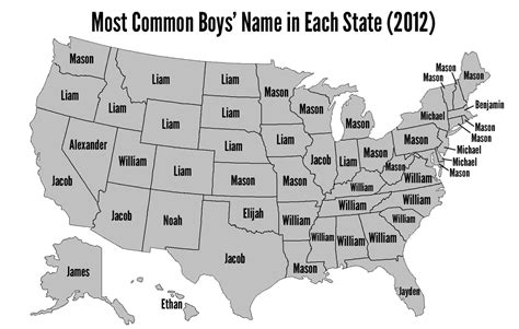2479 baby boy names that start with letter c in a world where negativity is spreading like wildfire, people with names starting with c try their level best to spread positivity and love. Most Common Baby Boys' Names in Each US State (2012 ...