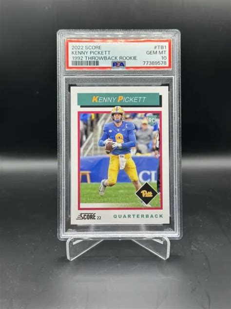 2022 Score Kenny Pickett 1992 Throwback Rookie Card Rc Tb1 Psa 10 Steelers 2999 Picclick