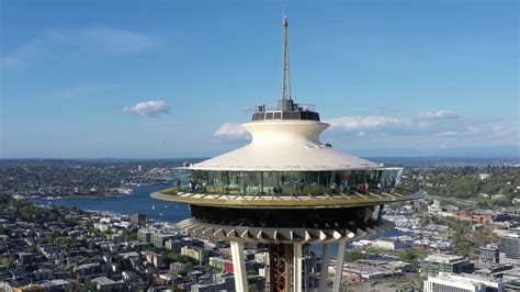 Space Needle Aerial Drone Footage Seattle Youtube