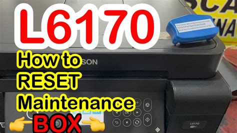 Epson L6170 How To Reset Maintenance Box T04d1 Youtube