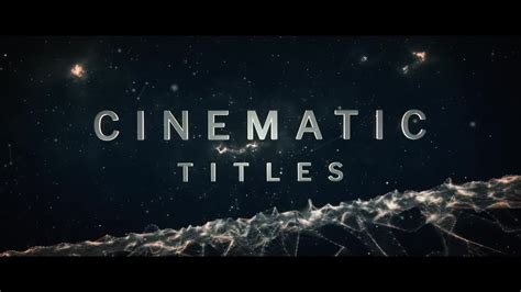 After Effects Cinematic Title Templates Free Download