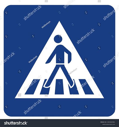 Road Sign Pedestrian Walk Human Stock Vector Royalty Free 2065063961