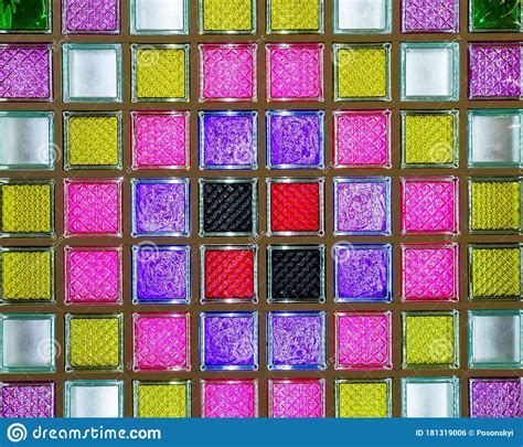 Colored Glass Blocks Stock Photo Image Of Lines Bright 181319006