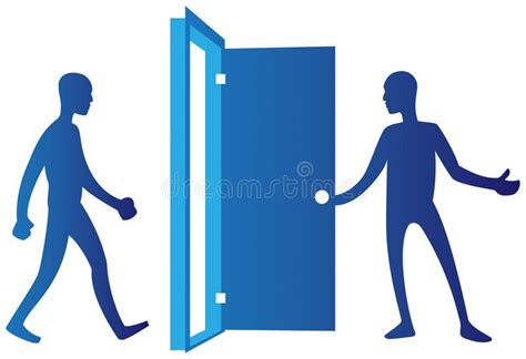 Person Opening Door An Illustration Of A Man Opening A Door For