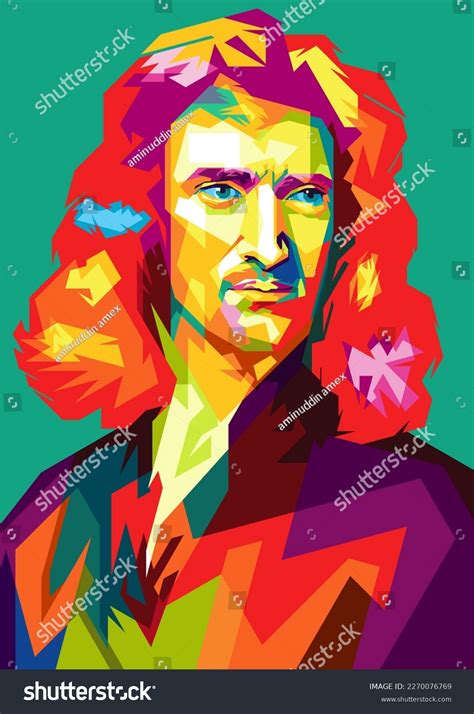 Isaac Newton Wpap Pop Art Style Stock Vector Royalty Free 2270076769