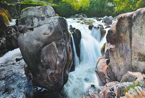 Betws Y Coed Waterfall In North Wales By Harry Robertson