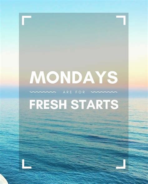 Mondays Are For Fresh Starts Printable Poster Motivation Etsy Start