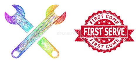 First Come First Serve Sign Or Stamp Stock Vector Illustration Of