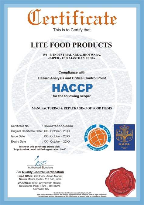 Verifying Authenticity Of Fsms Food Safety Management Systemshaccp