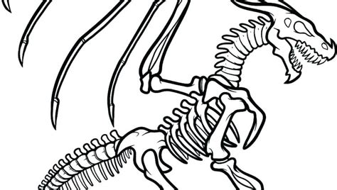 Dinosaur Skeleton Coloring Pages At Free Printable