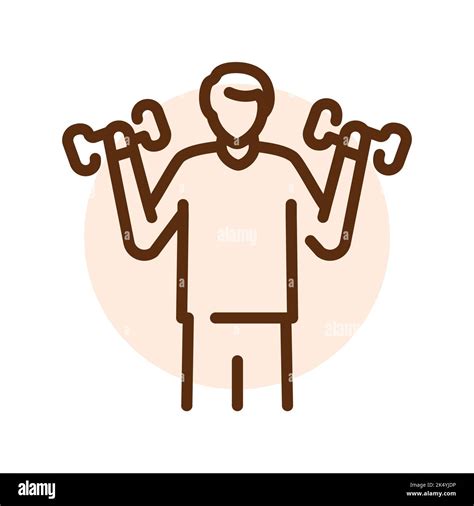 Morning Exercise Line Icon Routine Stock Vector Image And Art Alamy
