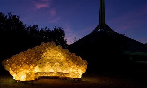 Spectacular Origami Pavilion Made Of Recycled Plastic Pops Up In