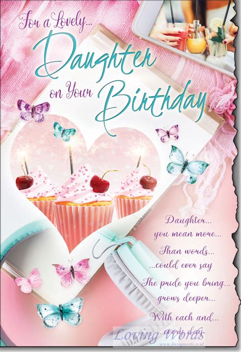 birthday lovely daughter greeting cards by loving words