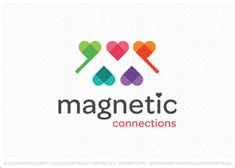 Magnetic Connections Buy Premade Readymade Logos For Sale Simple