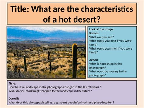 Environmental Characteristics Of Hot Deserts Teaching Resources