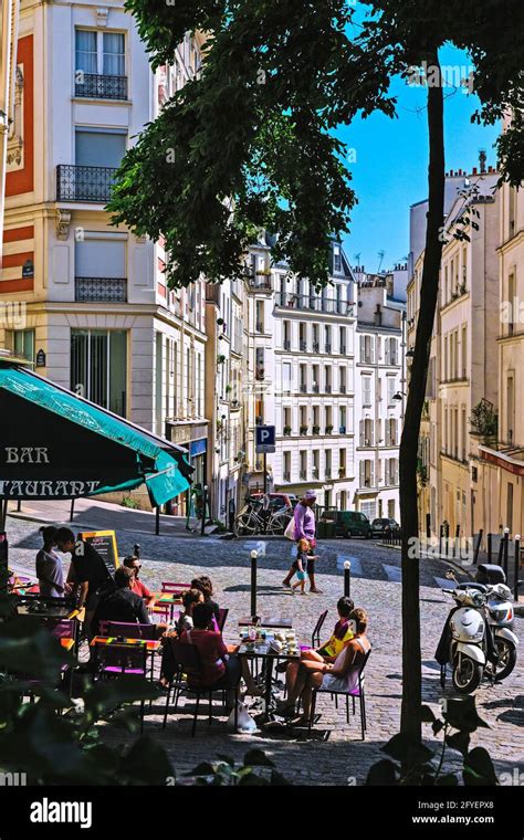 Paris Corner Cafe Montmartre High Resolution Stock Photography And