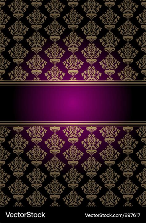 Purple And Gold Background Royalty Free Vector Image